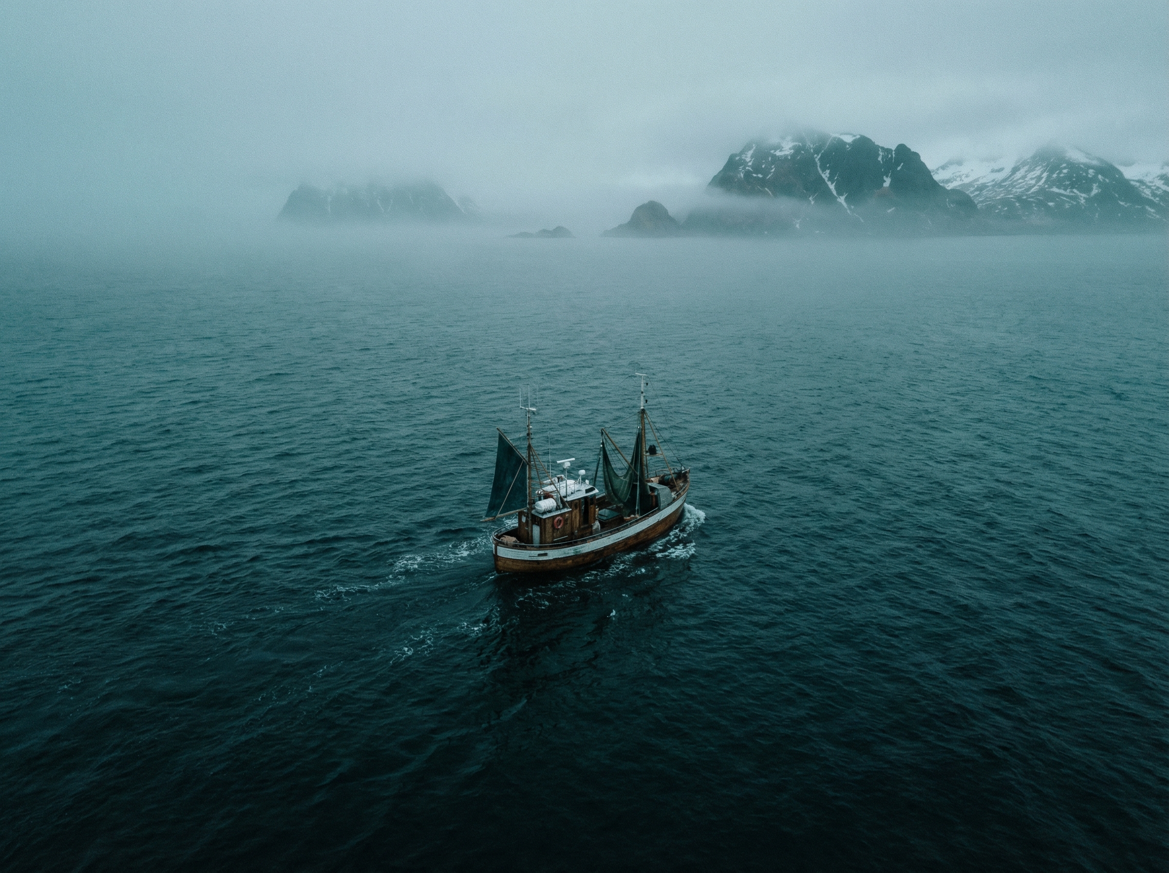 Fishing vessel on cold northern waters